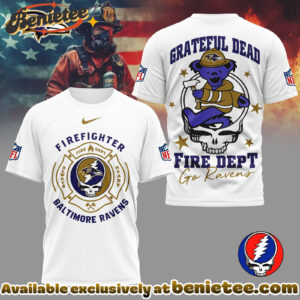 Baltimore Ravens Premium NFL Grateful Dead Firefighter 3D Shirt, Hoodie, Sweatshirt