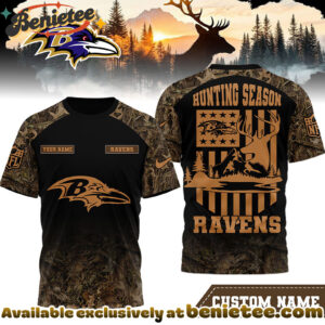 Baltimore Ravens Premium NFL Hunting Season 3D Shirt