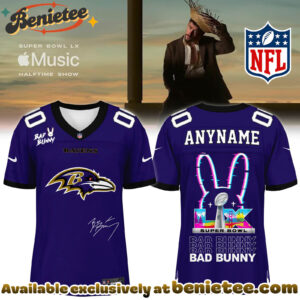 Baltimore Ravens x Bad Bunny Super Bowl Football Jersey Limited Edition