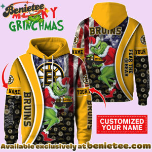 Boston Bruins x The Grinch Christmas Hockey Hoodie Limited Edition-3D Unisex Hoodie