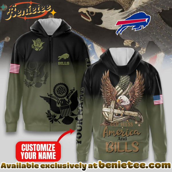 Buffalo Bills Premium NFL God Bless America Zip Hoodie, T-shirt, Sweatshirt