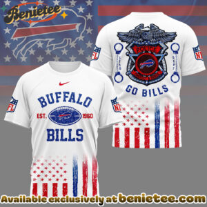 Buffalo Bills Premium NFL Law Enforcement Tribute 3D Shirt
