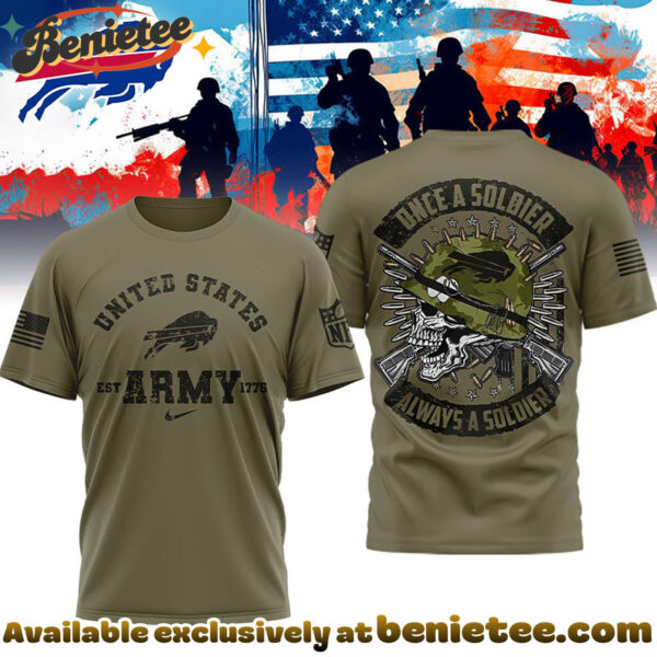 Buffalo Bills Premium NFL Once A Soldier Always A Soldier 3D Shirt, Hoodie, Sweatshirt