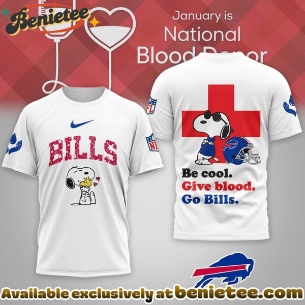 Buffalo Bills Premium NFL Snoopy Blood Donor Awareness Month Tshirt, Sweatshirt, Hoodie