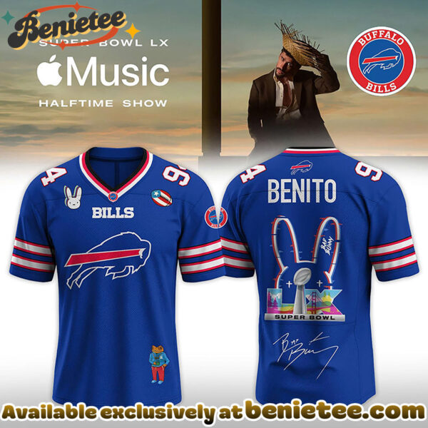 Buffalo Bills x Bad Bunny Super B LX 2026 Halftime Show-V-neck Short Sleeve Jersey