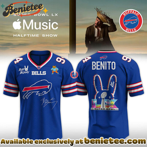 Buffalo Bills x Bad Bunny Super B LX 2026-V-neck Short Sleeve Jersey