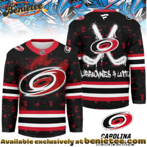 Carolina Hurricanes Premium NHL Graffiti My Team 4 Life Hockey Jersey