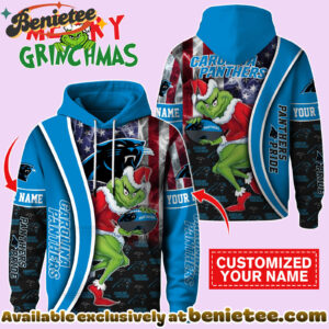 Carolina Panthers x The Grinch Christmas Football Hoodie Limited Edition-3D Unisex Hoodie