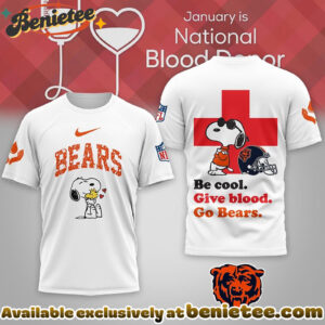 Chicago Bears Premium NFL Snoopy Blood Donor Awareness Month Tshirt, Sweatshirt, Hoodie