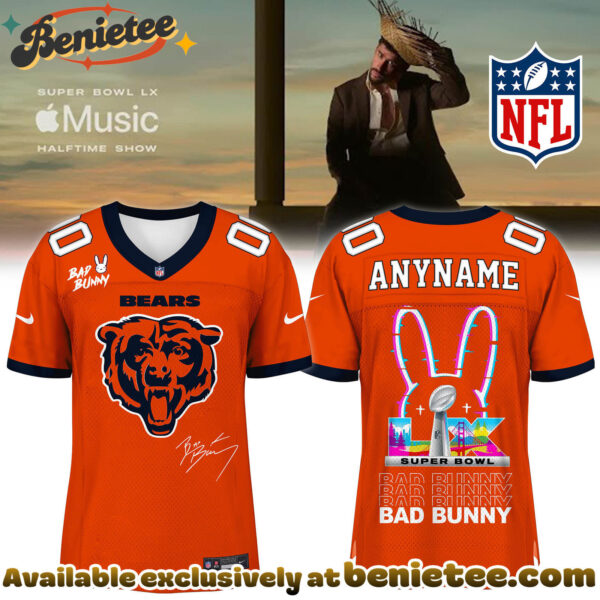Chicago Bears x Bad Bunny Super Bowl Football Jersey Limited Edition
