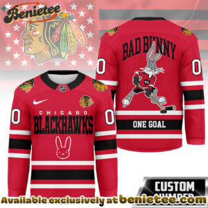 Chicago Blackhawks Premium NHL Bad Bunny Hockey Jersey NY
