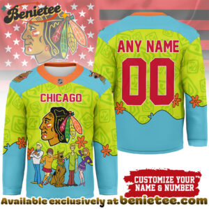 Chicago Blackhawks Premium NHL Scooby Doo Hockey Jersey