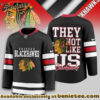 Chicago Blackhawks Premium NHL They Not Like Us Hockey Jersey - Ver 2