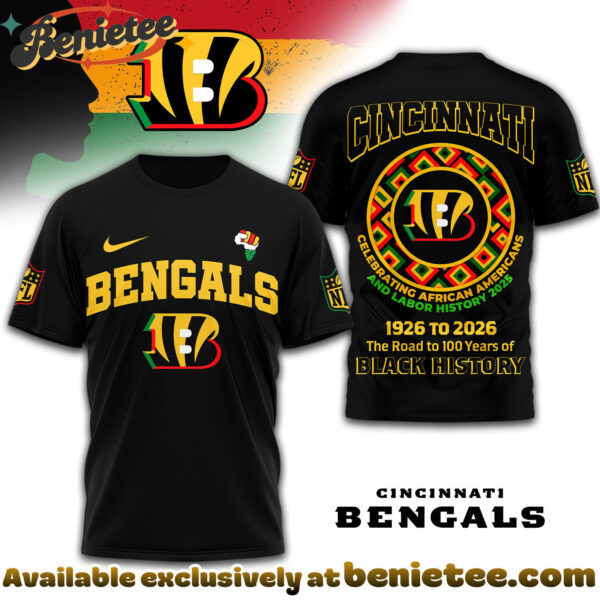 Cincinnati Bengals Premium NFL Black History Month 3D Tshirt, Sweatshirt, Hoodie