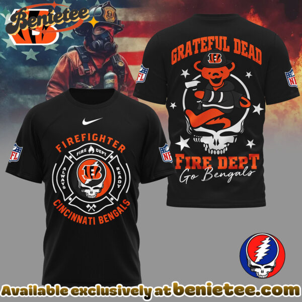 Cincinnati Bengals Premium NFL Grateful Dead Firefighter 3D Shirt, Hoodie, Sweatshirt