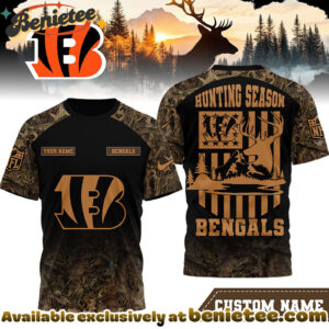 Cincinnati Bengals Premium NFL Hunting Season 3D Shirt