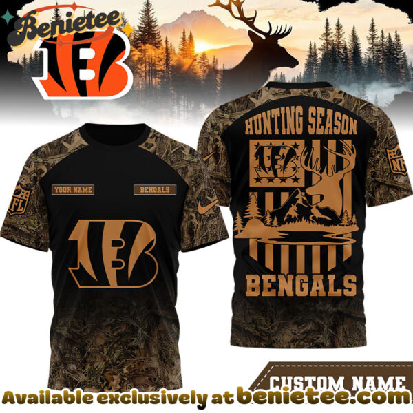 Cincinnati Bengals Premium NFL Hunting Season 3D Shirt