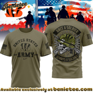 Cincinnati Bengals Premium NFL Once A Soldier Always A Soldier 3D Shirt, Hoodie, Sweatshirt