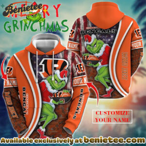 Cincinnati Bengals x The Grinch Christmas Football Hoodie Limited Edition-3D Unisex Hoodie