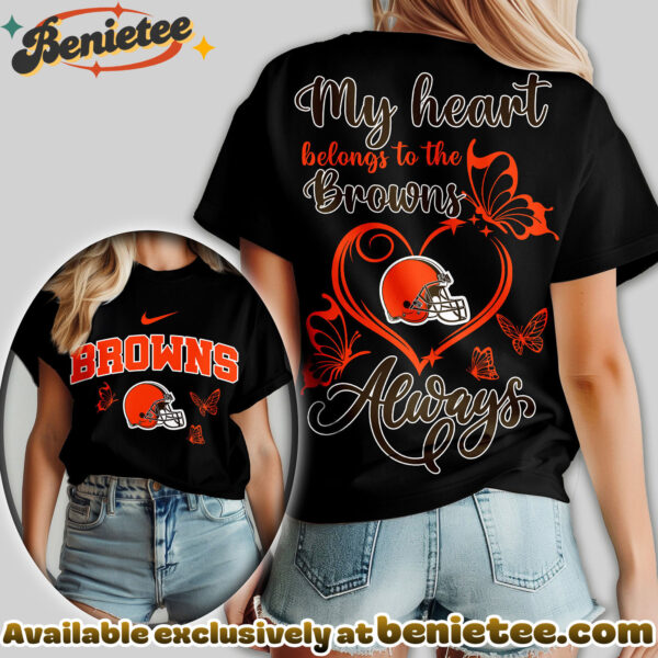 Cleveland Browns Premium NFL Butterfly Women Shirt, Hoodie, Sweatshirt