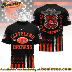 Cleveland Browns Premium NFL Law Enforcement Tribute 3D Shirt