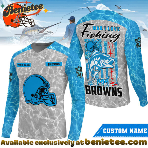 Cleveland Browns Premium NFL Love Fishing Long Sleeve Hoodie, T-shirt, Sweatshirt