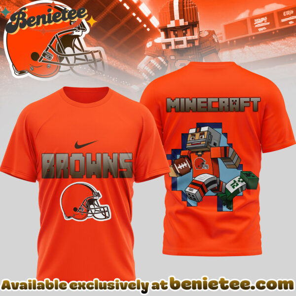 Cleveland Browns Premium NFL Minecraft 3D Shirt