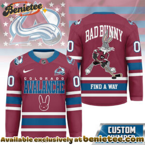 Colorado Avalanche Premium NHL Bad Bunny Hockey Jersey NY