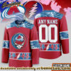 Colorado Avalanche Premium NHL Tie-Dye Skull Hockey Jersey