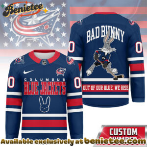 Columbus Blue Jackets Premium NHL Bad Bunny Hockey Jersey NY