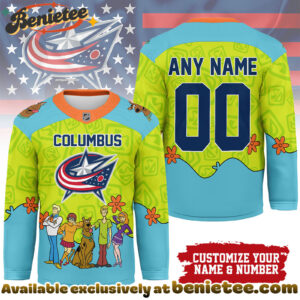 Columbus Blue Jackets Premium NHL Scooby Doo Hockey Jersey