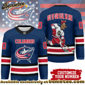 Columbus Blue Jackets Premium NHL Scooby Doo Personalized Hockey Jersey