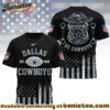 Dallas Cowboys Premium NFL Law Enforcement Tribute 3D Shirt