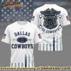 Dallas Cowboys Premium NFL Law Enforcement Tribute 3D Shirt