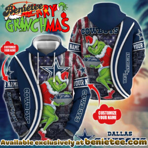 Dallas Cowboys x The Grinch Christmas Football Hoodie Limited Edition-3D Unisex Hoodie