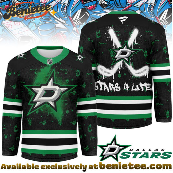 Dallas Stars Premium NHL Graffiti My Team 4 Life Hockey Jersey