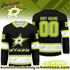 Dallas Stars Premium NHL Hi-Vis Hockey Spirit Custom Name and Number Jersey