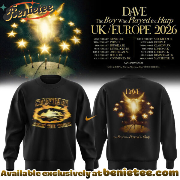 Dave The Boy Who Played The Harp Tour 2026 Collection Hoodie, T-shirt, Sweatshirt - Ver 3