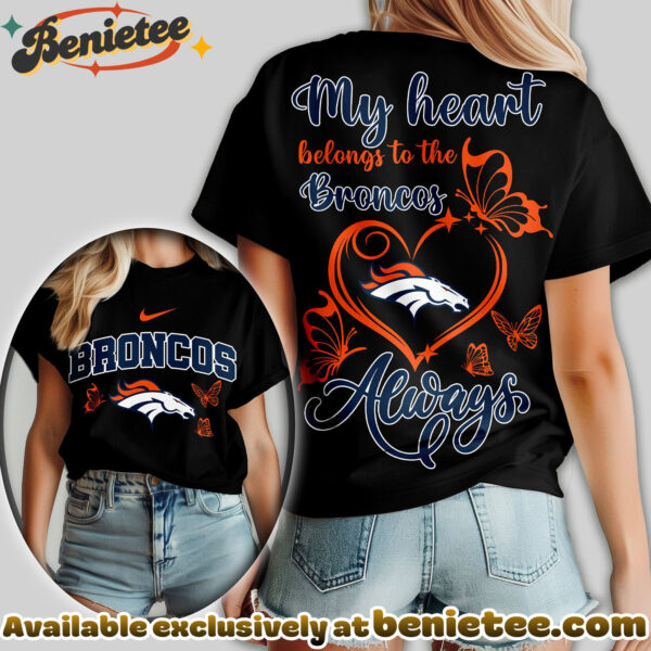 Denver Broncos Premium NFL Butterfly Women Shirt, Hoodie, Sweatshirt