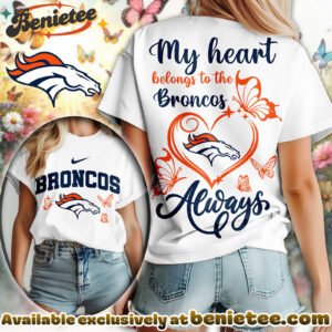 Denver Broncos Premium NFL Butterfly Women Shirt, Hoodie, Sweatshirt