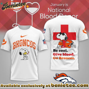 Denver Broncos Premium NFL Snoopy Blood Donor Awareness Month Tshirt, Sweatshirt, Hoodie