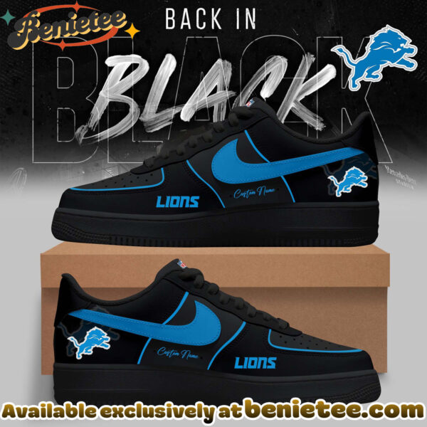 Detroit Lions - 2025 Back In Black Limited Edition Air Force 1