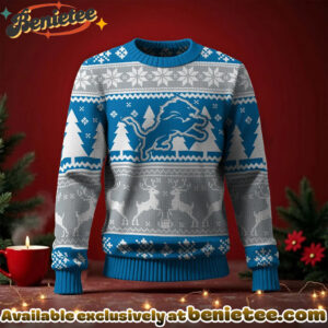 Detroit Lions 2025 Christmas New Ugly Sweatshirt, All Team NFL