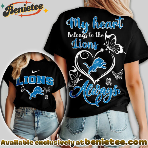 Detroit Lions Premium NFL Butterfly Women Shirt, Hoodie, Sweatshirt