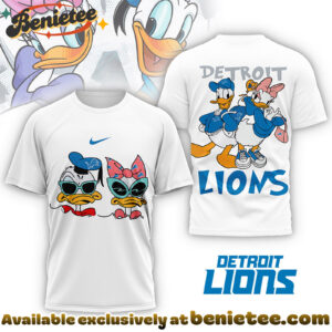 Detroit Lions Premium NFL Donald And Daisy 3D Tshirt, Sweatshirt, Hoodie