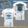 Detroit Lions Premium NFL Law Enforcement Tribute 3D Shirt