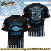 Detroit Lions Premium NFL Law Enforcement Tribute 3D Shirt