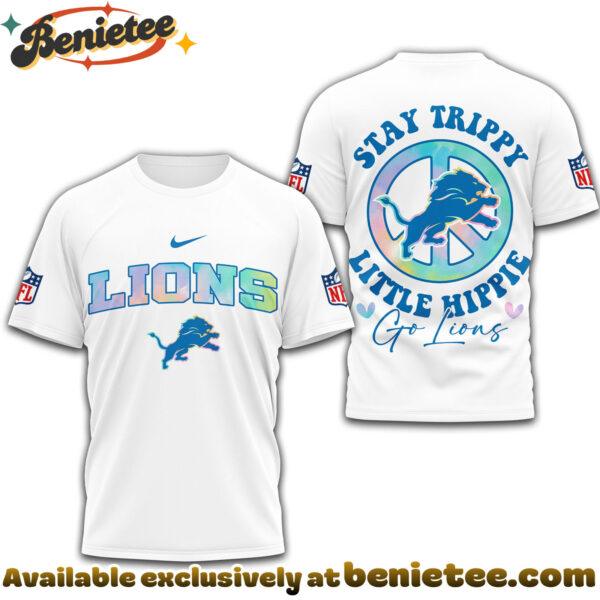 Detroit Lions Premium NFL Stay Trippy Little Hippie 3D Shirt TD