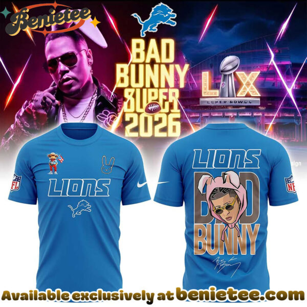 Detroit Lions x Bad Bunny Super Bowl 2026 Tshirt, Sweatshirt, Hoodie V2