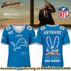 Detroit Lions x Bad Bunny Super Bowl Football Jersey Limited Edition